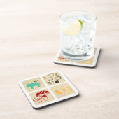 Het schilderen van vier kinderblokken drankjes onderzetter (Rechterzijde)