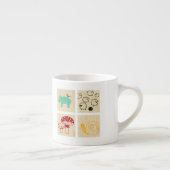 Het schilderen van vier kinderblokken espresso kop (Rechts)