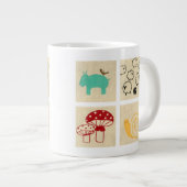 Het schilderen van vier kinderblokken grote koffiekop (Voorkant rechts)