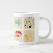 Het schilderen van vier kinderblokken grote koffiekop (Rechts)