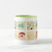 Het schilderen van vier kinderblokken mok (Midden)