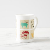 Het schilderen van vier kinderblokken porselein kop (Voorkant rechts)