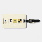 Het schilderen van Vier Vlaggen met Sail die onder Bagagelabel (Voorkant horizontaal)