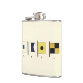 Het schilderen van Vier Vlaggen met Sail die onder Heupfles (Links)