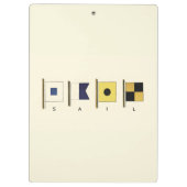 Het schilderen van Vier Vlaggen met Sail die onder Klembord (Achterkant)