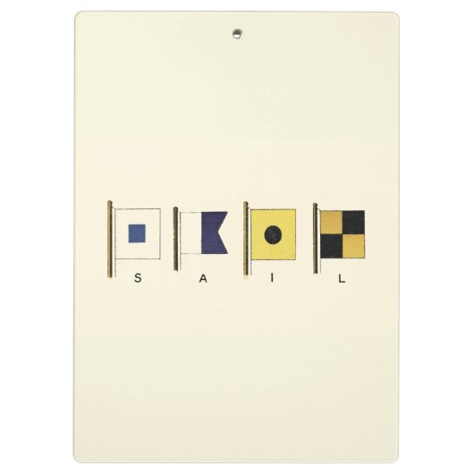 Het schilderen van Vier Vlaggen met Sail die onder Klembord (Achterkant)