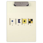 Het schilderen van Vier Vlaggen met Sail die onder Klembord (Voorkant)