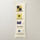 Het schilderen van Vier Vlaggen met Sail die onder Lichaamskussen (Voorkant Verticaal)