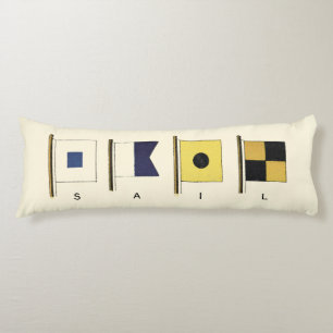 Het schilderen van Vier Vlaggen met Sail die onder Lichaamskussen