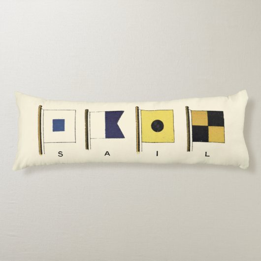 Het schilderen van Vier Vlaggen met Sail die onder Lichaamskussen (Voorkant)