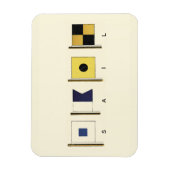 Het schilderen van Vier Vlaggen met Sail die onder Magneet (Verticaal)