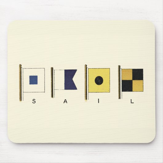 Het schilderen van Vier Vlaggen met Sail die onder Muismat (Voorkant)