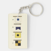 Het schilderen van Vier Vlaggen met Sail die onder Sleutelhanger (achterkant)