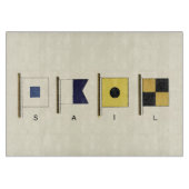 Het schilderen van Vier Vlaggen met Sail die onder Snijplank (Voorkant)