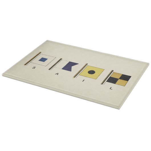 Het schilderen van Vier Vlaggen met Sail die onder Snijplank (Hoek)