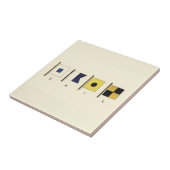 Het schilderen van Vier Vlaggen met Sail die onder Tegeltje (Zijkant)