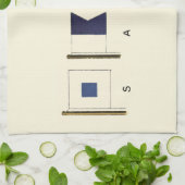 Het schilderen van Vier Vlaggen met Sail die onder Theedoek (Gevouwen)