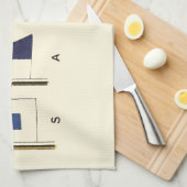 Het schilderen van Vier Vlaggen met Sail die onder Theedoek (Quarter Fold)