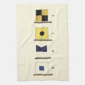 Het schilderen van Vier Vlaggen met Sail die onder Theedoek (Verticaal)