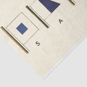 Het schilderen van Vier Vlaggen met Sail die onder Tissuepapier (Detail)