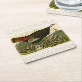Het schilderen van vochtige vogels in Turkije Kartonnen Onderzetters (Schuin)