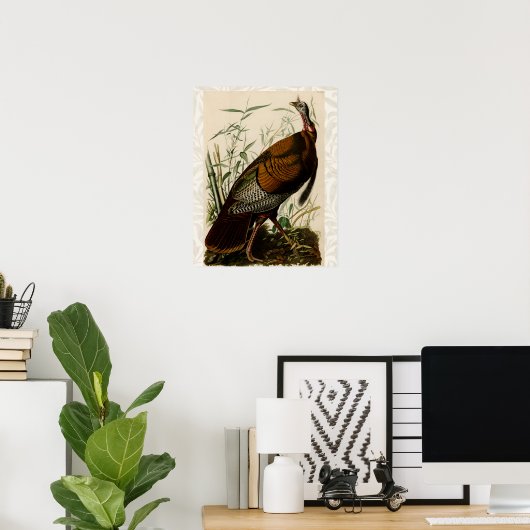 Het schilderen van vochtige vogels in Turkije Poster (Thuiskantoor)