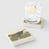 Het schilderen van vochtige vogels in Turkije Stenen Onderzetter (Zijkant)