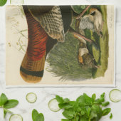 Het schilderen van vochtige vogels in Turkije Theedoek (Gevouwen)