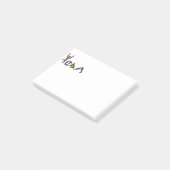 Het schilderen van yoga stelt spelling YOGA voor. Post-it® Notes (Schuin)