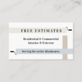 Het schilderen van Zakelijke Rollijnen Visitekaart Visitekaartje (Achterkant)