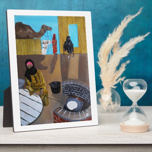 Het schilderij Bedoeïenvrouwen van Alfred Fox Fotoplaat (Zijkant)