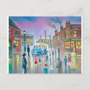 Het schilderij Ice Cream Van oil Briefkaart