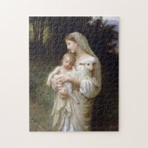 Het schilderij "Innocence" van baby Jezus en Mary