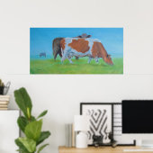 Het schilderij 'Isiah'-Koe Poster (Thuiskantoor)