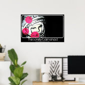 Het schilderij Lonely Cosmonaut op een Poster (Thuiskantoor)