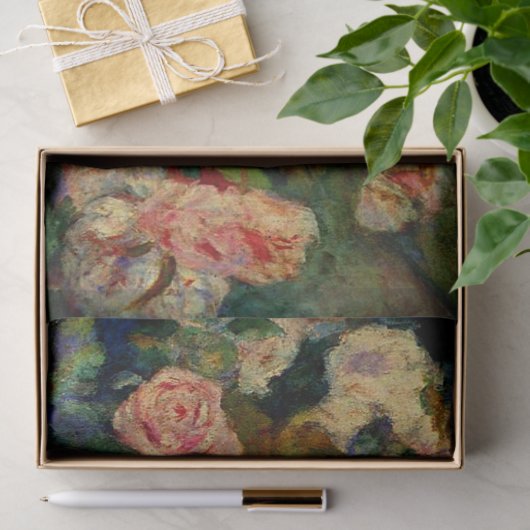 Het schilderij Rozen van Pierre Renoir, Tissuepapier (Geschenk)