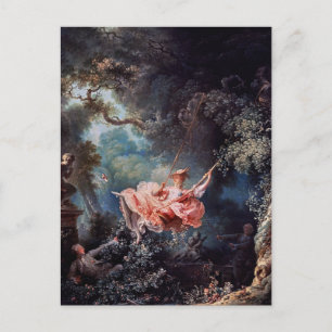 Het schilderij Swing van Jean-Honoré Fragonard Briefkaart