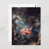 Het schilderij Swing van Jean-Honoré Fragonard Briefkaart (Voorkant / Achterkant)