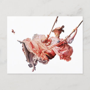 Het schilderij Swing van Jean-Honoré Fragonard Briefkaart