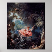 Het schilderij Swing van Jean-Honoré Fragonard Poster (Voorkant)