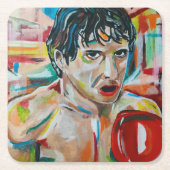 Het schilderij 'The Boxer' van Alfred Fox Kartonnen Onderzetters (Voorkant)