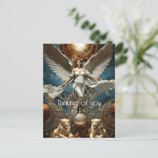 Het schilderij van de beschermengel briefkaart (Staand voorkant)