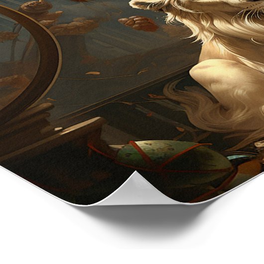 Het schilderij van de beschermengel poster (Hoek)