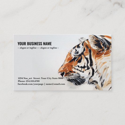 het schilderij van de dierlijke natuur h7677 visitekaartje (Achterkant)