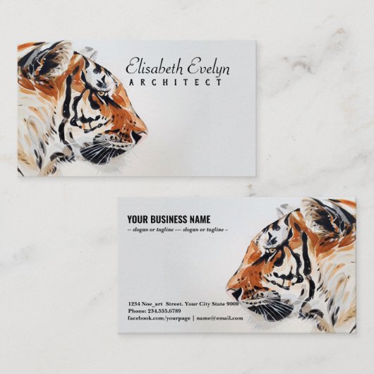 het schilderij van de dierlijke natuur h7677 visitekaartje (Voorkant / Achterkant)