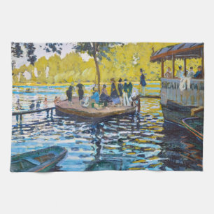 Het schilderij van de Grenouillere Claude Monet Theedoek