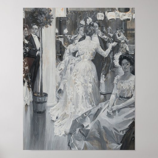 Het schilderij van de mode Gala over vrouwen Post Poster (Voorkant)