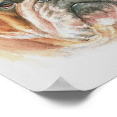 Het schilderij van de Waterverf van het Bulldog-ge Poster (Hoek)