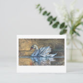 Het schilderij van de zwaan briefkaart (Staand voorkant)