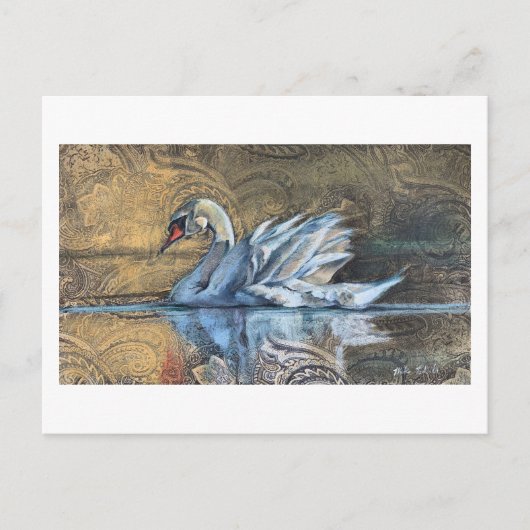 Het schilderij van de zwaan briefkaart (Voorkant)